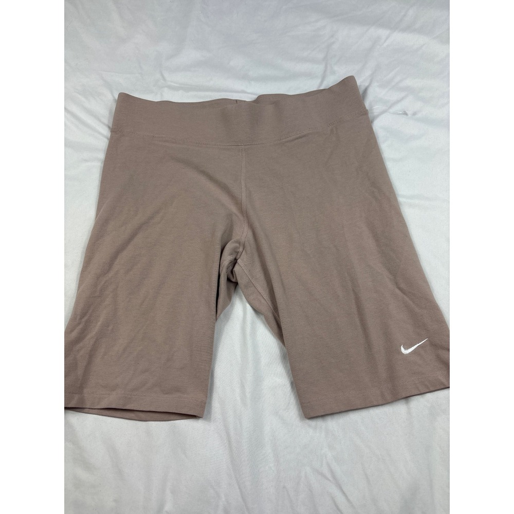 Nike Women Sportswear Essential Bike Shorts Taupe Mauve CZ8526-201 Large L